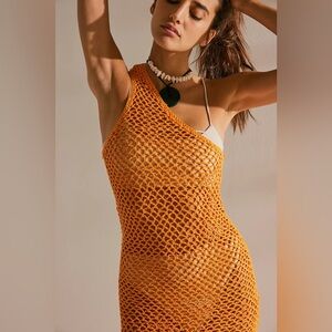 Free People Catch Me crochet dress - beach coverup 🍊